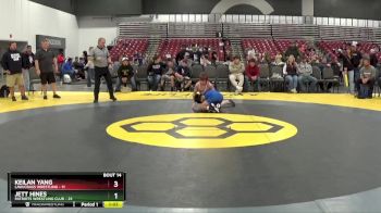 100 lbs Placement Matches (8 Team) - Jett Hines, Patriots Wrestling Club vs Keilan Yang, LAW/Crass Wrestling