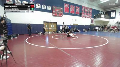 128 lbs Quarterfinal - Hawk Alvarez, Mayfair High School vs Nicolas Cardiel, RBWC (Rancho Bernardo Wrestlin