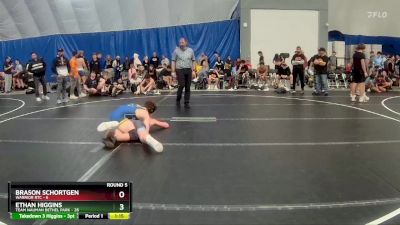 150 lbs Round 5 (8 Team) - Ethan Higgins, Team Nauman Bethel Park vs Brason Schortgen, Warrior RTC