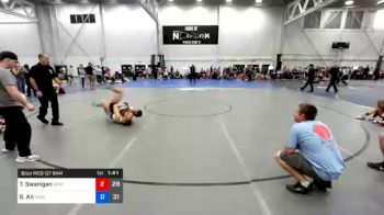 134 lbs Semifinal - Tyler Swanigan, Midwest Black Mambas Team 2 vs Genevieve An, WOW South