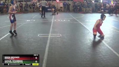 83 lbs Quarterfinal - Samuel Schabbing, Wayne Trace Wrestling Club vs Simon Brookes, Monster Squad