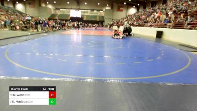 105 lbs Quarterfinal - Rylee Wood, Commerce Wrestling Club vs Kason Maddux, Georgia