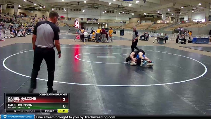 132 lbs 2nd Wrestleback (8 Team) - Daniel Halcomb, Maryville vs Paul ...