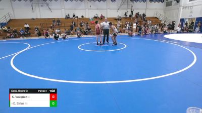 112 lbs Cons. Round 3 - David Salas, Team Selma vs Kayne Vasquez, SoCal Grappling