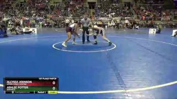 145 lbs 1st Place Match - Allyssa Johnson, Grand Forks Central vs Ashlee Potter, Bismarck