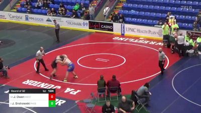 252 lbs Round Of 32 - Jake Owen, West Shore vs Jamar Grohowski, Phoenxville