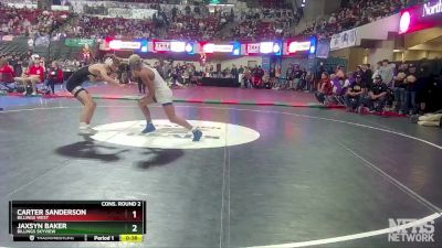 AA - 138 lbs Cons. Round 2 - Carter Sanderson, Billings West vs Jaxsyn Baker, Billings Skyview