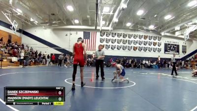 113 lbs Cons. Round 3 - Danek Szczepanski, Chardon vs Madison (Mady) Leuchtag, Solon