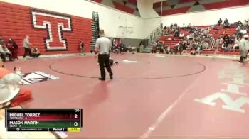 120 lbs Semis & 1st Wrestleback (8 Team) - Miguel Torrez, Toppenish vs Mason Martin, Selah