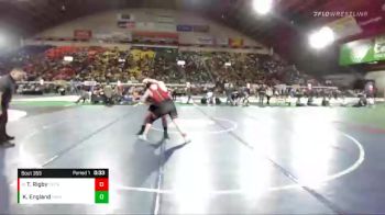 3A 285 lbs Cons. Round 3 - T Ross Rigby, South Fremont vs Kade England, Snake River