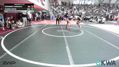 110 lbs Quarterfinal - Savannah Carrasco, HURRICANE WRESTLING ACADEMY vs Kawehi White, Henryetta Knights Wrestling Club