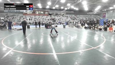 50 kg Cons. Rd Of 16 - Zoey Haney, Warrior RTC vs Lillee Denson, Michigan Wrestling Academy