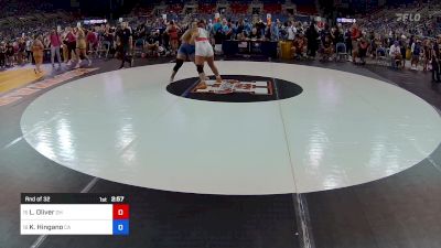 190 lbs Rnd Of 32 - Laney Oliver, OH vs Kathryn Hingano, CA