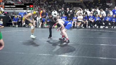 144 lbs Finals (1st & 3rd) - Preston Klostermann, Alburnett vs Cinnik Yoder, Don Bosco