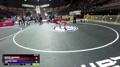 92 lbs Semifinal - Royce Sanchez, Wolf Pack WC vs Carter Sosa, LAWC