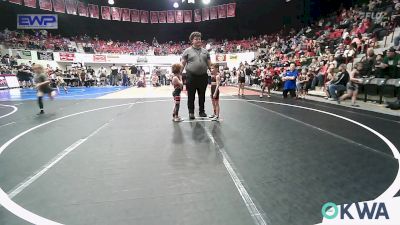 40 lbs Round Of 16 - Jase Tyson, Verdigris Youth Wrestling vs Carter Roberts, Locust Grove Youth Wrestling