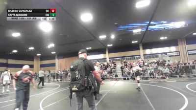 130 lbs Quarterfinal - Julissa Gonzalez, The Wrestling Factory vs Kaiya Maggini, USA Gold