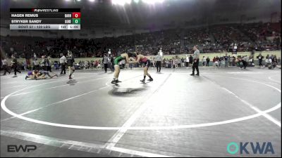 130 lbs Quarterfinal - Hagen Remus, Barnsdall Youth Wrestling vs Stryker Sandy, Gore Pirates Youth Wrestling