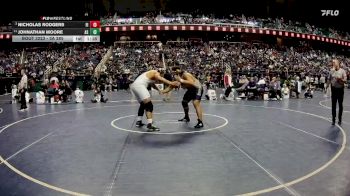 3A 285 lbs Quarterfinal - Nicholas Rodgers, Fike High School vs Johnathan Moore, Ashbrook High School