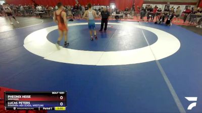 132 lbs Quarterfinal - Pheonix Heise, Wisconsin vs Lucas Peters, Kaukauna High School Wrestling