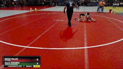 55 lbs Champ. Round 1 - Bryce Miller, St. James vs Kalia Rodgers, Chaska/Chanhassen