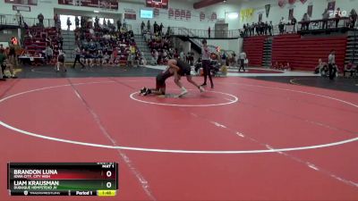 138 lbs Champ. Round 1 - Liam Krausman, Dubuque Hempstead JV vs Brandon Luna, Iowa City, City High