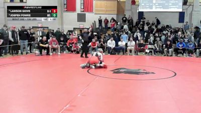 106 lbs Semifinal - Lawson Giove, Whitman-Hanson vs Jospeh Fowke, Melrose