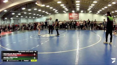 98 lbs Quarterfinal - Nasir Preston, Flex Wrestling vs Nicholas Bultinck, Clinic Wrestling FXBG