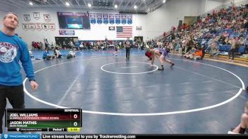 171 lbs Semifinal - Jason Mathis, Dean Morgan vs Joel Williams, Glenrock Intermediate Middle School