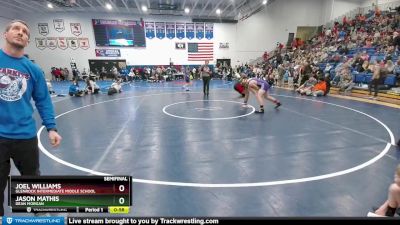 171 lbs Semifinal - Jason Mathis, Dean Morgan vs Joel Williams, Glenrock Intermediate Middle School