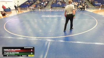 184 lbs Quarterfinal - Marcus Orlandoni, Wisconsin-La Crosse vs Tyler Blanchard, Wisconsin-Oshkosh