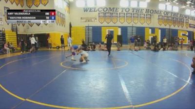 95 lbs Round 2 - Raylynn Robinson, Charlotte Hammerheads vs Amy Valenzuela, Ocoee Wrestling Club