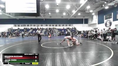 144 lbs Cons. Semi - Jacob Owen, Servite vs Brandon Buzzard, La Serna