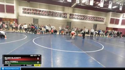 75 lbs Semifinal - Seth Farrell, Wasatch vs Blake Blackett, JWC