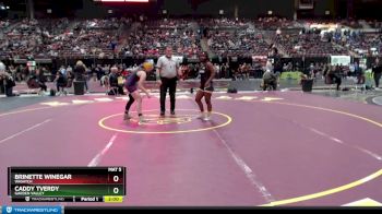 132 lbs Champ. Round 2 - Caddy Tverdy, Garden Valley vs Brinette Winegar, Wasatch