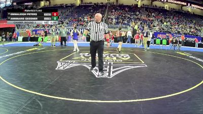 Girls-130 lbs Champ. Round 1 - Annmarie Gessner, St Mary Catholic Central Hs (Monroe) Girls vs Emmaleigh Peters, Millington Hs Girls