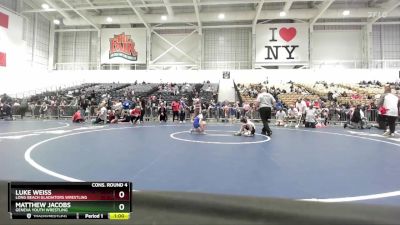 63 lbs Cons. Round 4 - Matthew Jacobs, Geneva Youth Wrestling vs Luke Weiss, Long Beach Gladiators Wrestling