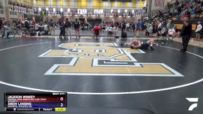 190 lbs Quarterfinal - Jackson Winkey, Central Iowa Wrestling Club /Team Intensity vs Drew Lansing, Immortal Athletics WC