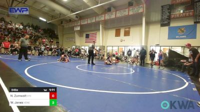 84 lbs Quarterfinal - Noah Zumwalt, Grove Takedown Club vs Wyatt Jones, Honey Badgers Wrestling Club