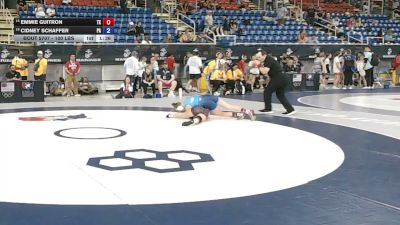 100 lbs Champ. Rd Of 32 - Emmie Guitron, Texas vs Cidney Schaffer, Pennsylvania