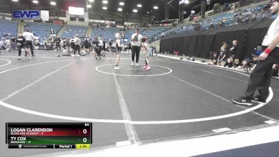 64 lbs Placement - Ty Cox, Brawlers vs Logan Clarendon, Black Fox Academy