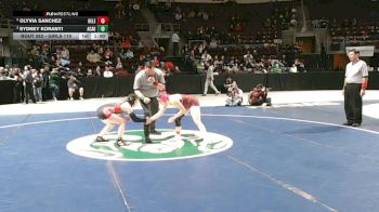 Girls 115 lbs 3rd Place Match - Sydney Koranyi, Academy vs Olyvia Sanchez, Belen