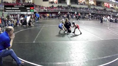 39-40 lbs Quarterfinal - Brooklyn Moore, Bennington Wrestling Club vs Vaeda Johnson, West Point Wrestling Club