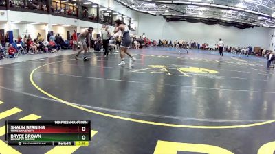 149 Freshman/Soph Cons. Round 2 - Shaun Berning, Trine University vs Bryce Brown, Mount St Joseph