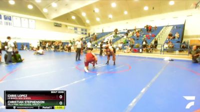 215 lbs Cons. Semi - Chris Lopez, La Quinta High School vs Christian Stephenson, Villa Park High School Wrestli