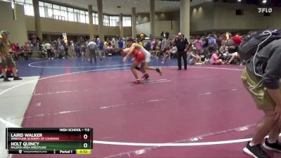 113 lbs Cons. Round 3 - Laird Walker, Wrestling Academy Of Louisiana vs Holt Quincy, Raleigh Area Wrestling