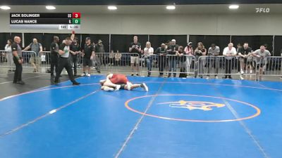 190 lbs Consi Of 32 #2 - Jack Solinger, SC vs Lucas Nance, IL