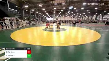 142 lbs Consi Of 8 #1 - Braxden Martin, OH vs Mario Fornini, NJ