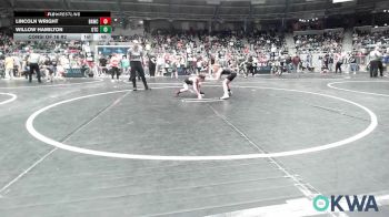 55 lbs Consi Of 16 #2 - Lincoln Wright, Broken Arrow Wrestling Club vs Willow Hamilton, Owasso Takedown Club