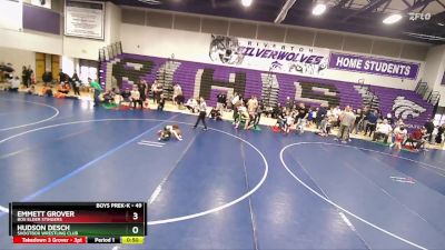 49 lbs Quarterfinal - Emmett Grover, Box Elder Stingers vs Hudson Desch, Shootbox Wrestling Club